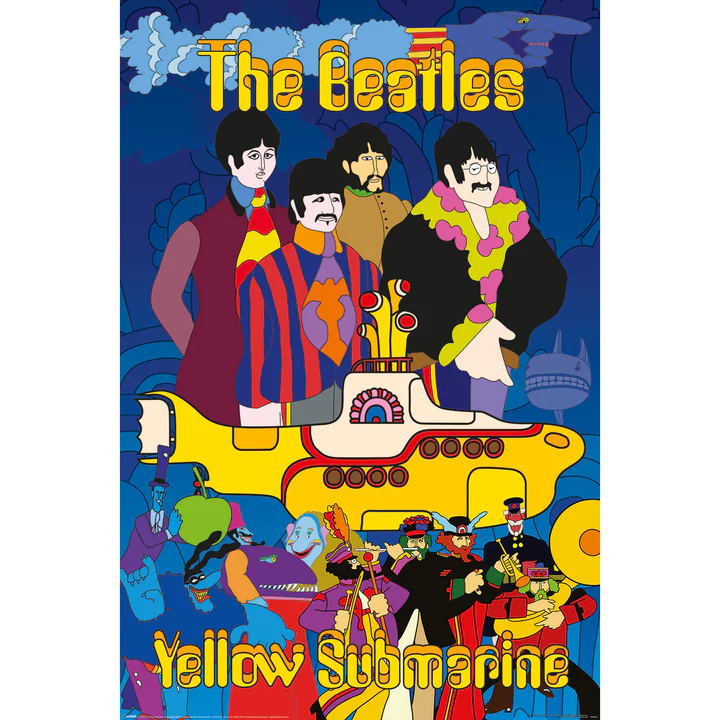 THE BEATLES yellow submarine collage